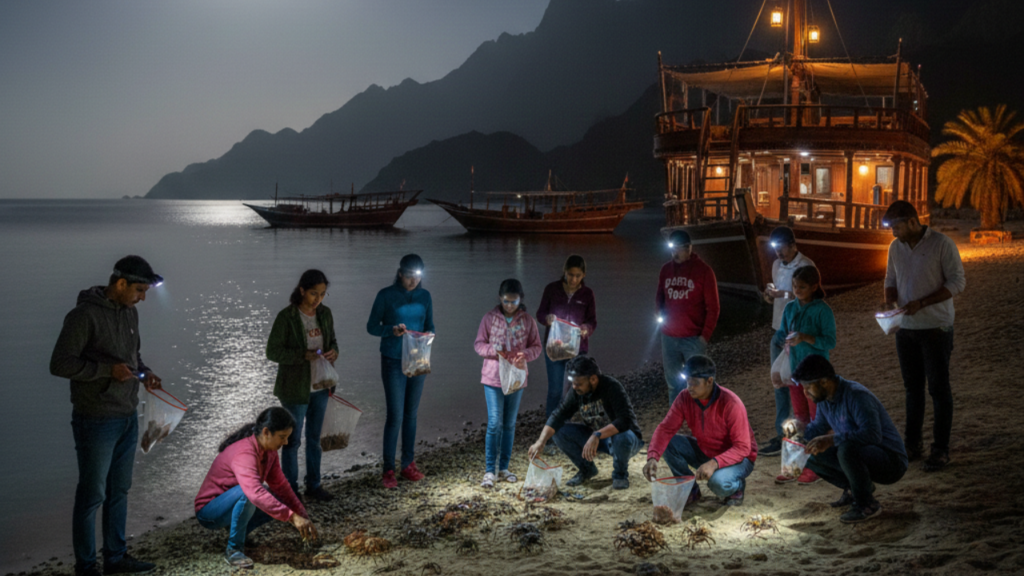 Crab Hunting in Musandam Dubai from Bangalore, crab hunting tour