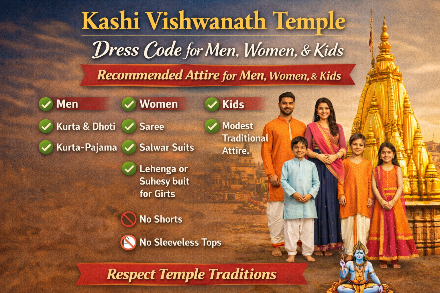 Complete Dress Code & Rules Guide for Kashi Vishwanath Temple