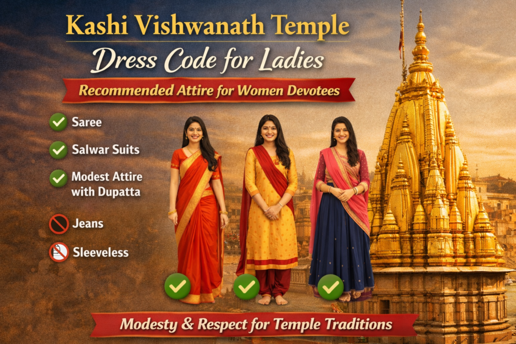 2. Kashi Vishwanath Temple Dress Code for Ladies