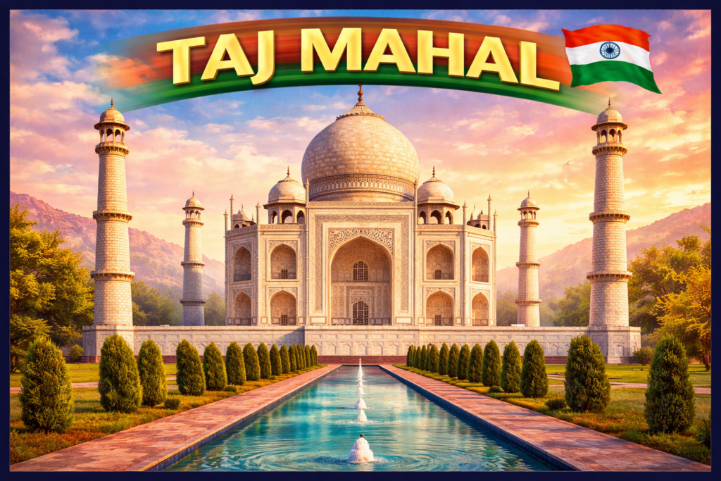 Seven Wonders of India List 1 . taj mahal
