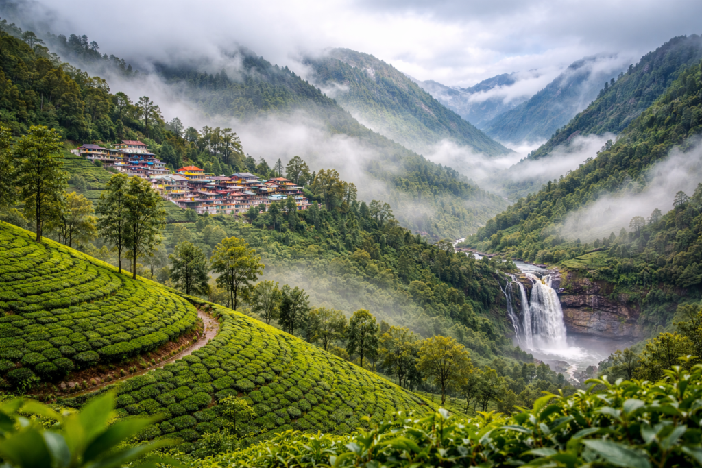 Hill Stations in India with Monsoon beauty in Munnar's hills
