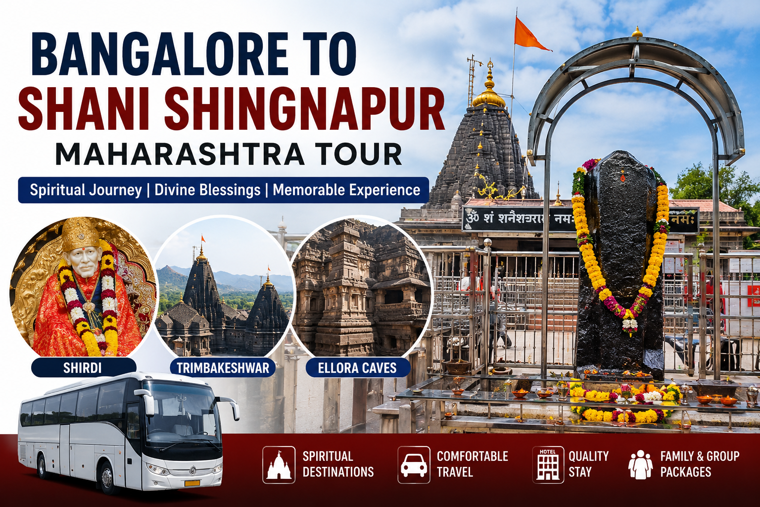 Exploring the Spiritual Journey: Bangalore to Shani Shingnapur Maharashtra Tour