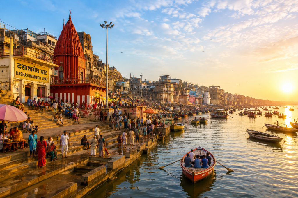 Dashashwamedh Ghat at golden hour