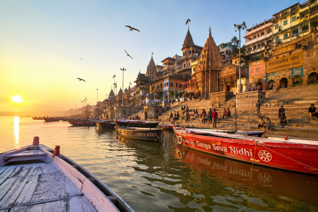 Morning serenity at Dashashwamedh Ghat