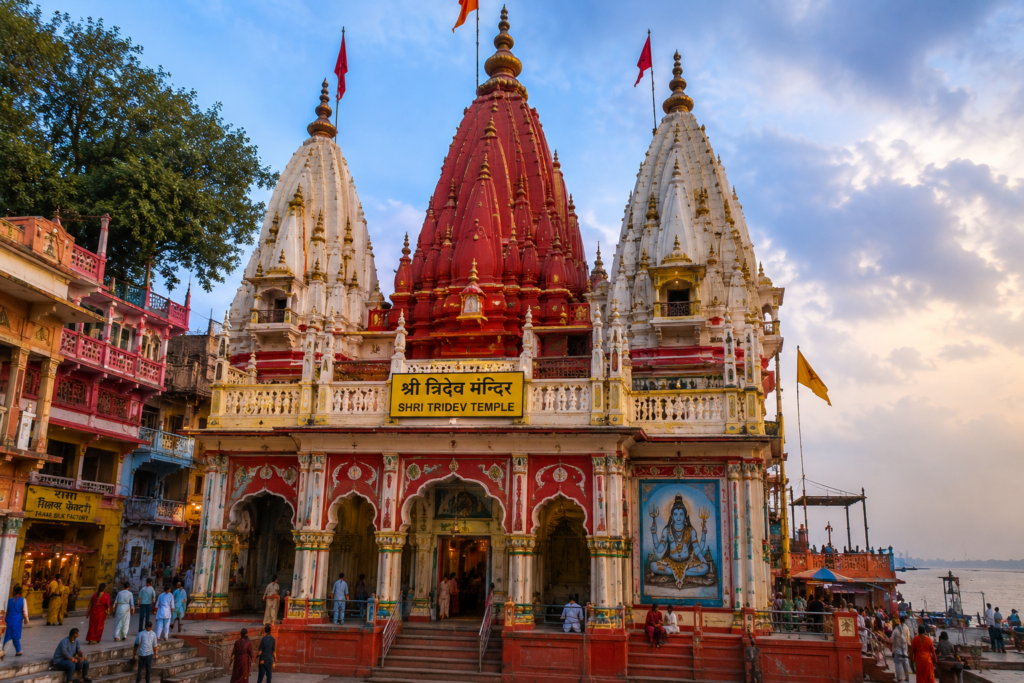 Shri Tridev Temple by the river