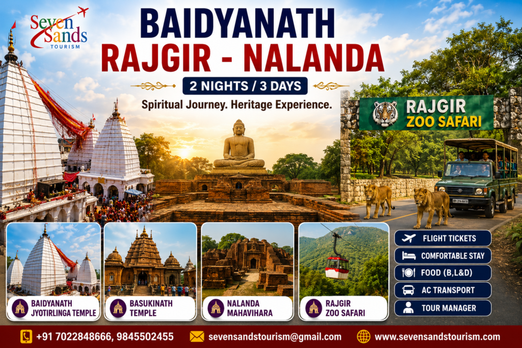 Baidyanath Jyotirlinga, Rajgir and Nalanda Tour Package 2026 – Spiritual and Heritage Journey