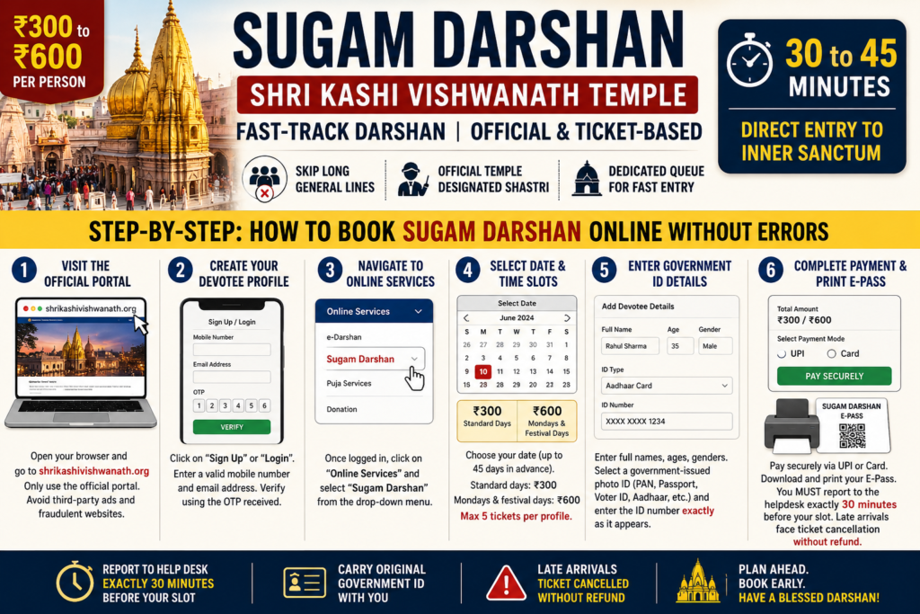 Step-by-Step: How to book Sugam Darshan online without errors