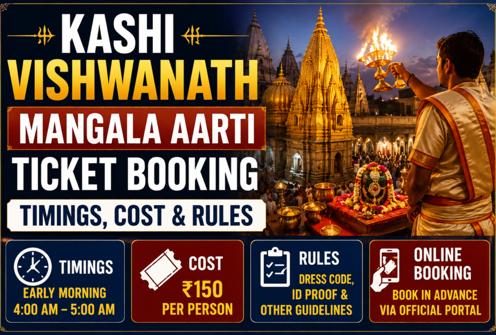 Kashi Vishwanath Mangala Aarti Ticket Booking Timings, Cost & Rules