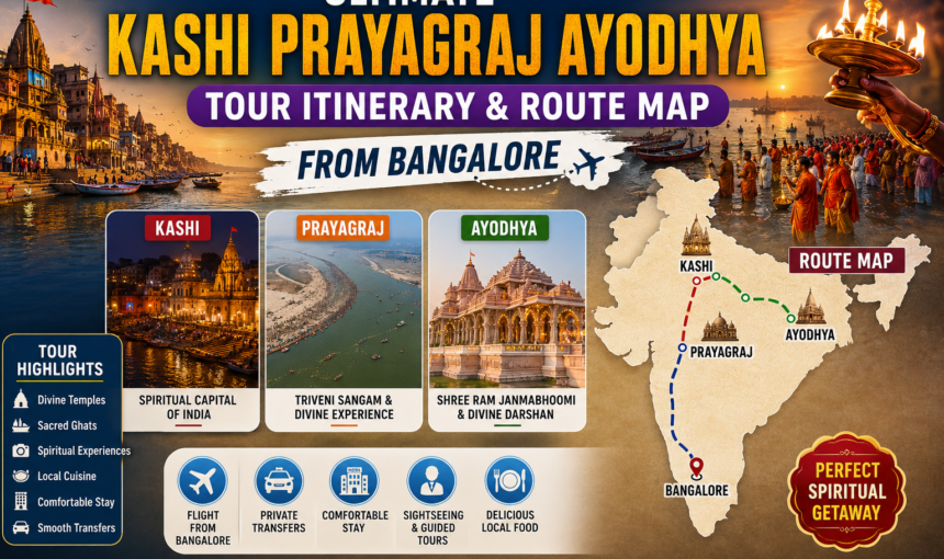 Ultimate Kashi Prayagraj Ayodhya Tour Itinerary & Route Map from bangalore