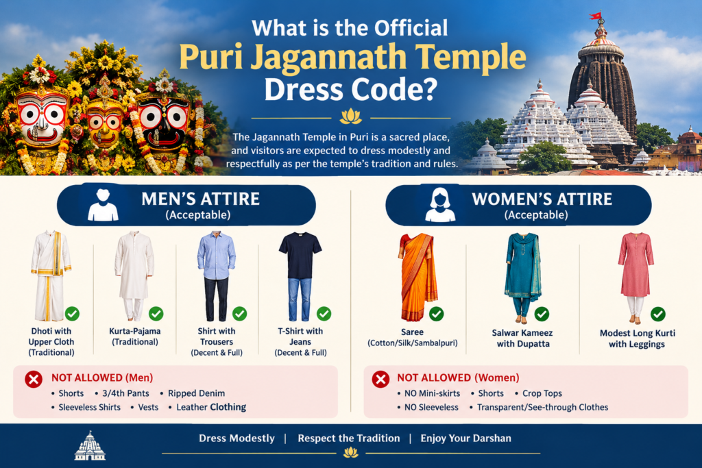 dress code at Puri Jagannath Temple HYD (Hyderabad) compare